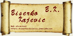Biserko Kajević vizit kartica